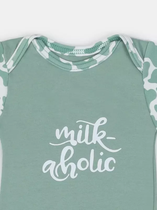 Боди Rant Milk-Aholic с коротким рукавом green арт. 6281