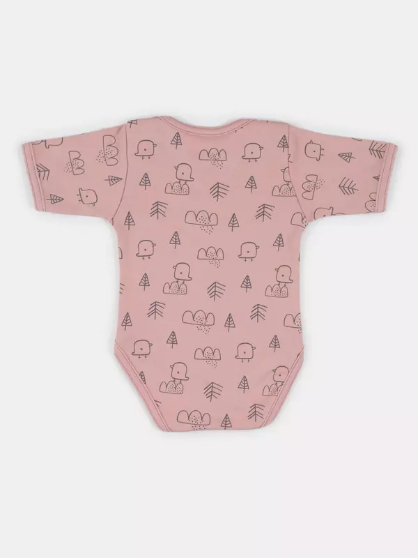 Боди Mowbaby Birds с коротким рукавом (3 шт.) rose арт. 6282