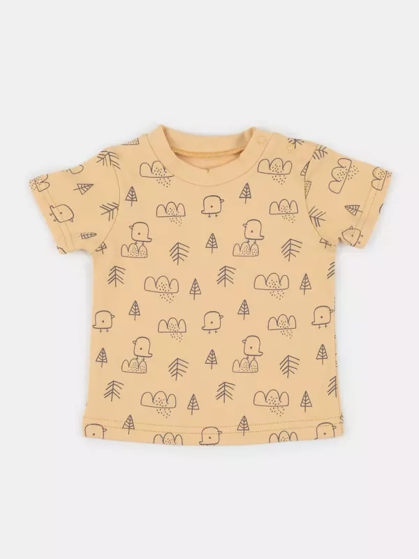 Футболка со штанишками Mowbaby Birds yellow арт. 2-82